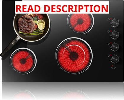 30-Inch Electric Cooktop 4 Burners