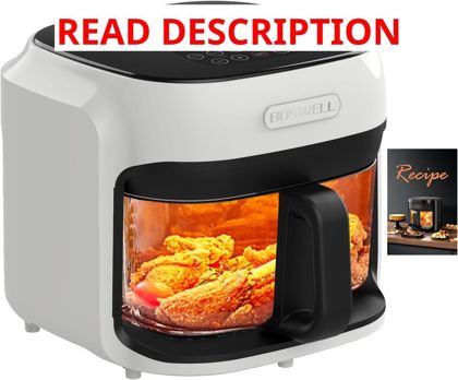 BOSWELL 7.5 Qt Glass Air Fryer 6 Presets