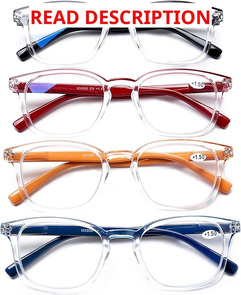 AQWANO 4 Pack Computer Reading Glasses