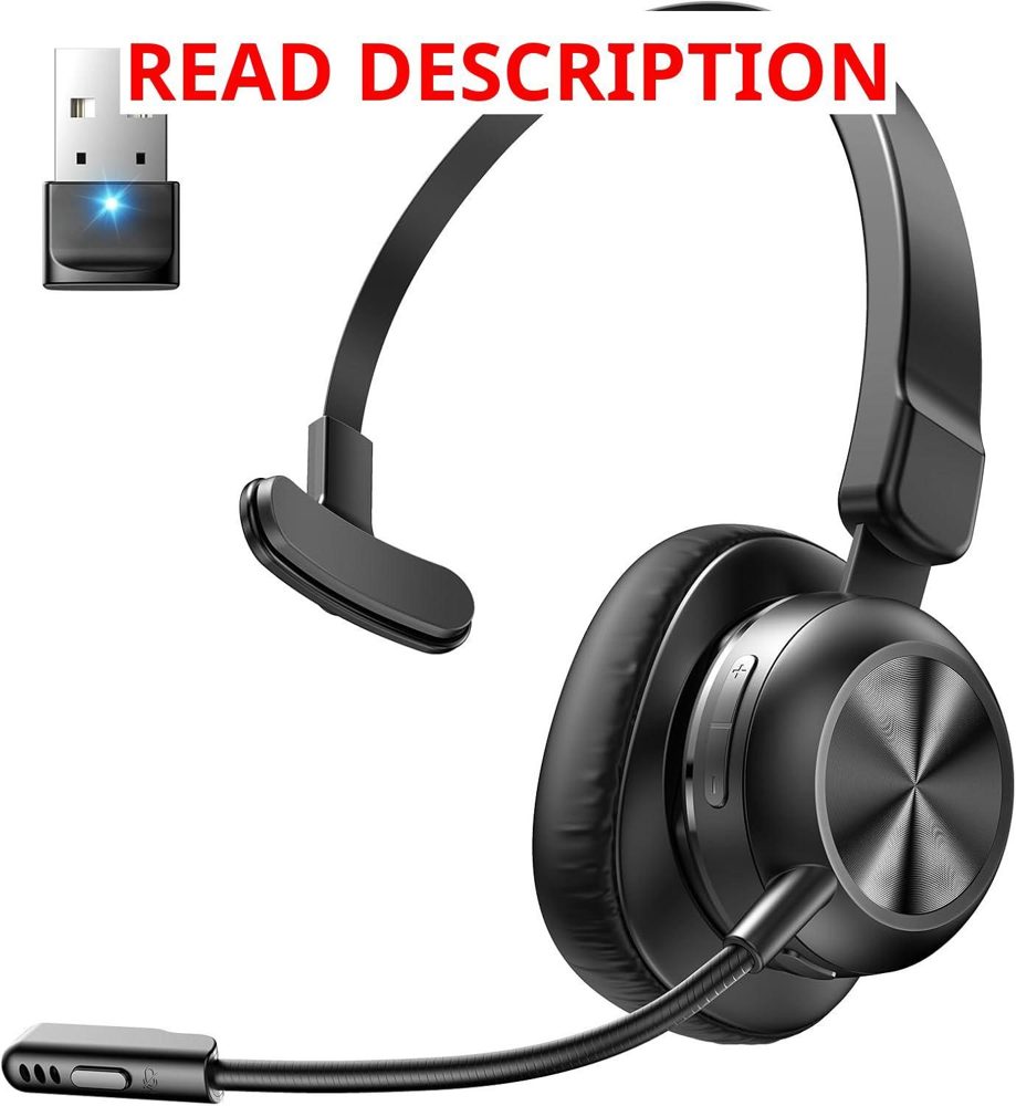 Trucker Bluetooth Headset with Mic USB Dongle