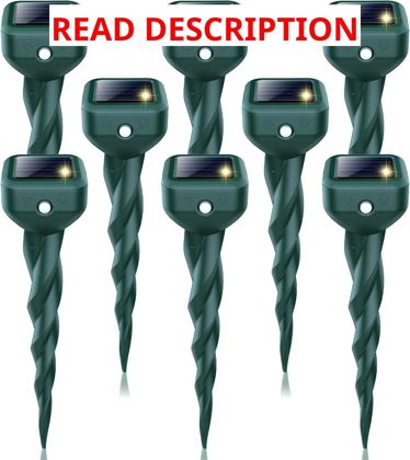 Mole Repellent Solar Powered 8 Pack Stakes
