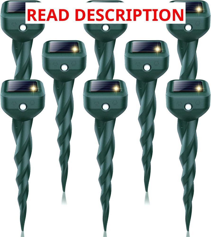 Mole Repellent Solar Powered 8 Pack Stakes