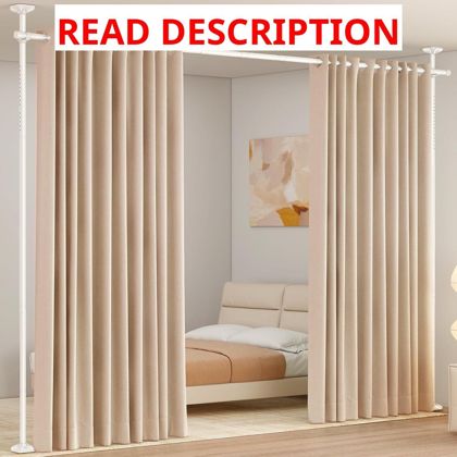 SUNALLY Room Divider Curtain Rod 4-10ft (H)