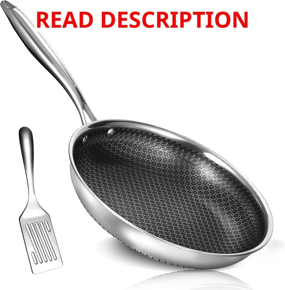 USELUCK 10" Nonstick Frying Pan Honeycomb