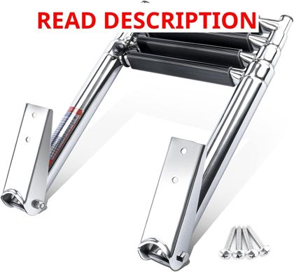 4 Step Boat Ladder Stainless Telescopic 900lb