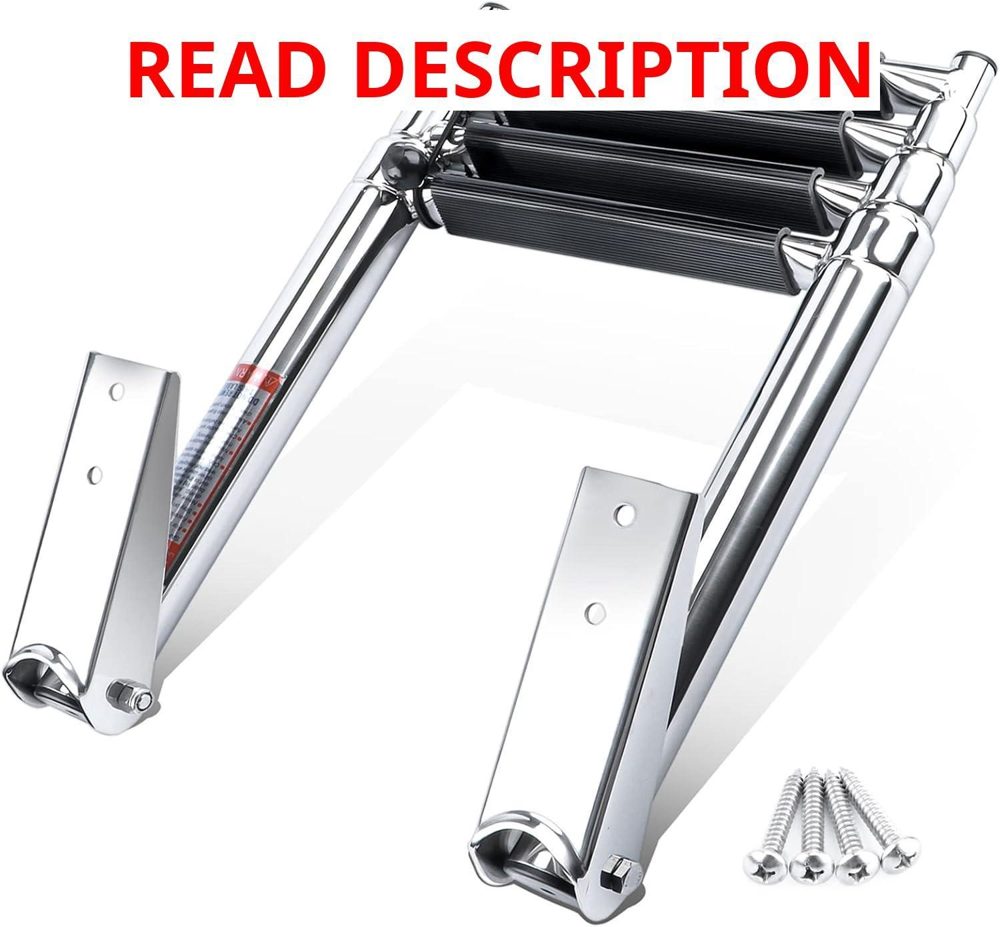 4 Step Boat Ladder Stainless Telescopic 900lb