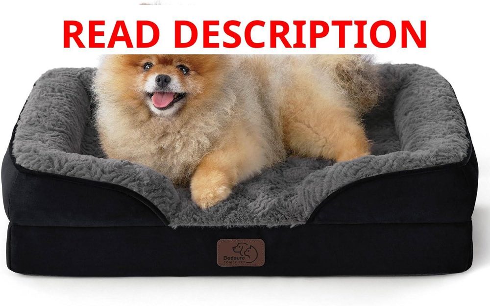 Bedsure Orthopedic Dog Bed for Small Dogs 24"