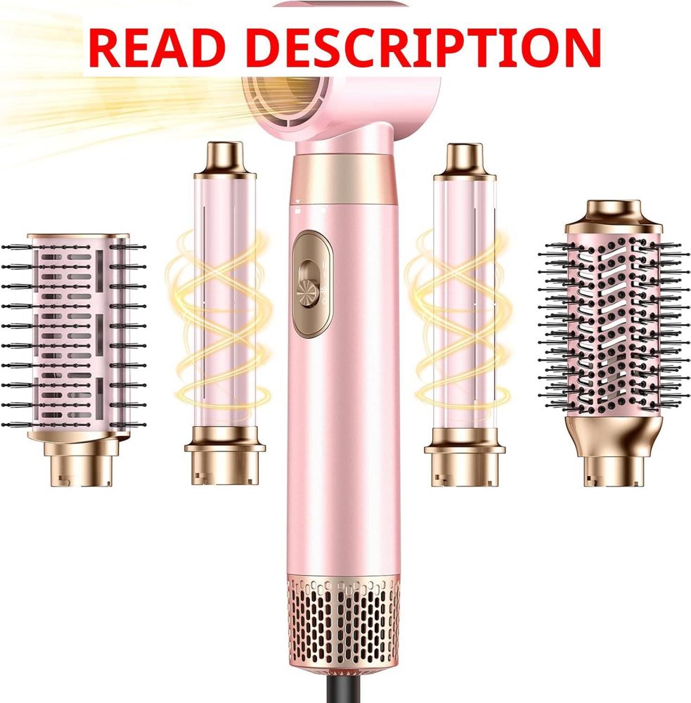 5-in-1 Hair Dryer Brush: Detachable Styler