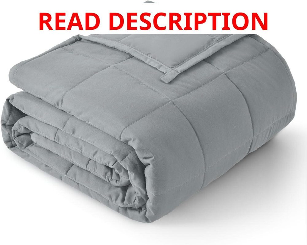 Weighted Blanket 12lb Twin 48x72 Grey