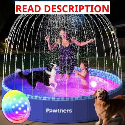 Pawtners Large Foldable Kiddie Pool 72"
