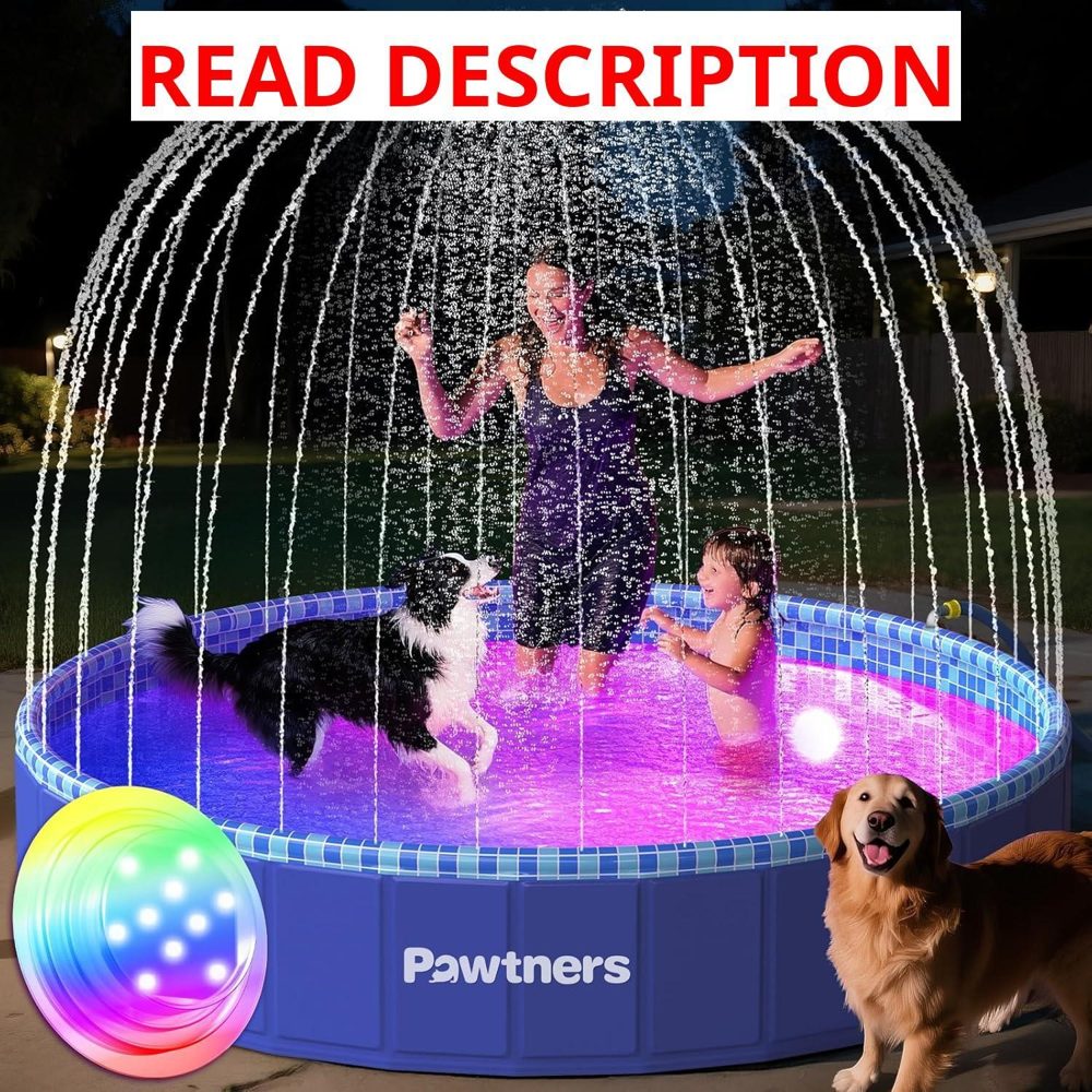 Pawtners Large Foldable Kiddie Pool 72"