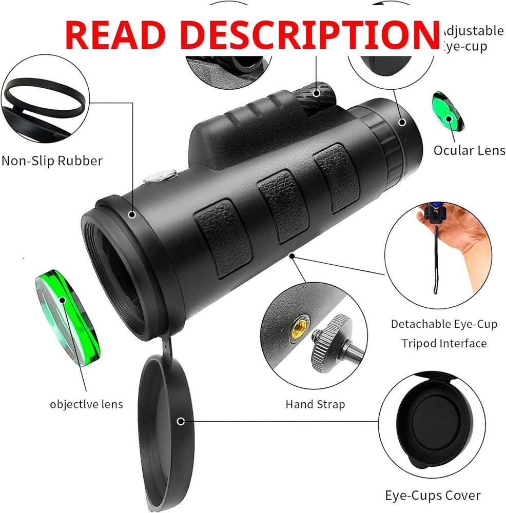 Monocular 80x100 with Smartphone Holder