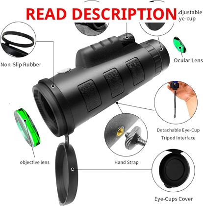 Monocular 80x100 with Smartphone Holder