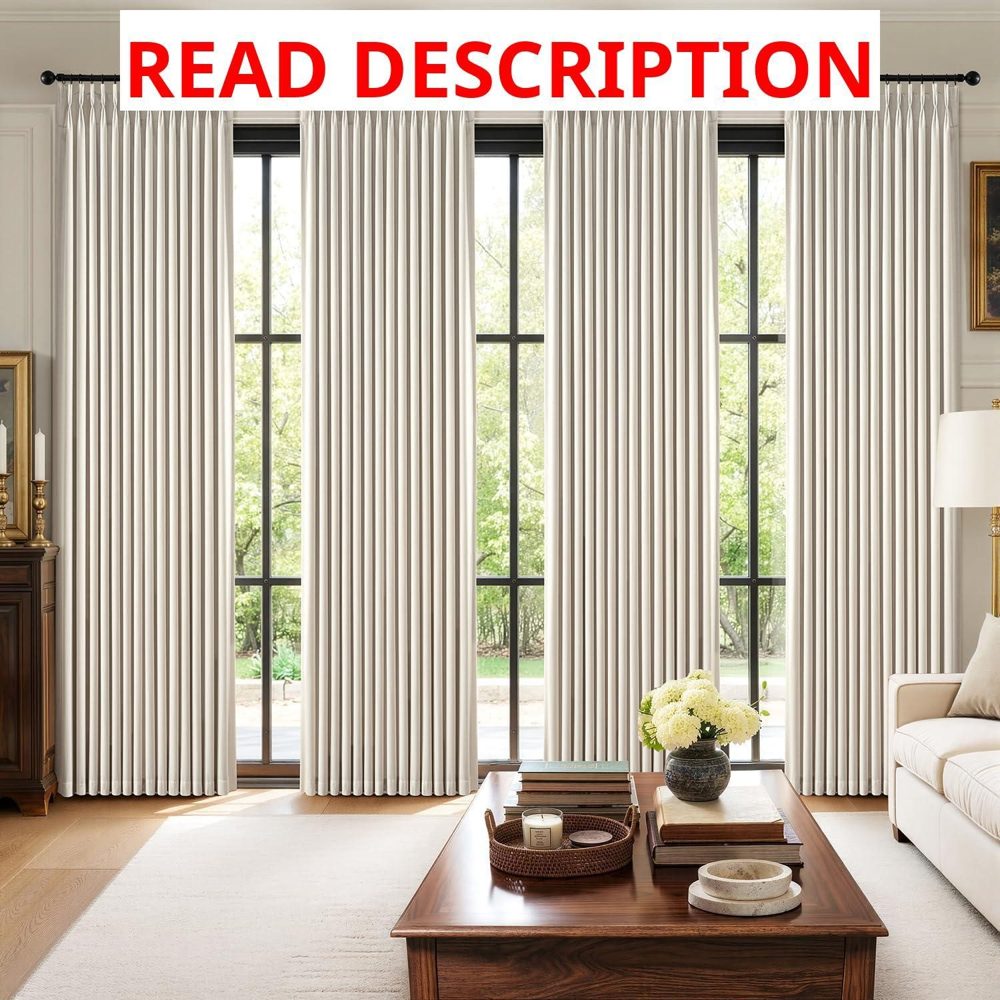 MIULEE Blackout Curtains 40"x96" (4 Panels)