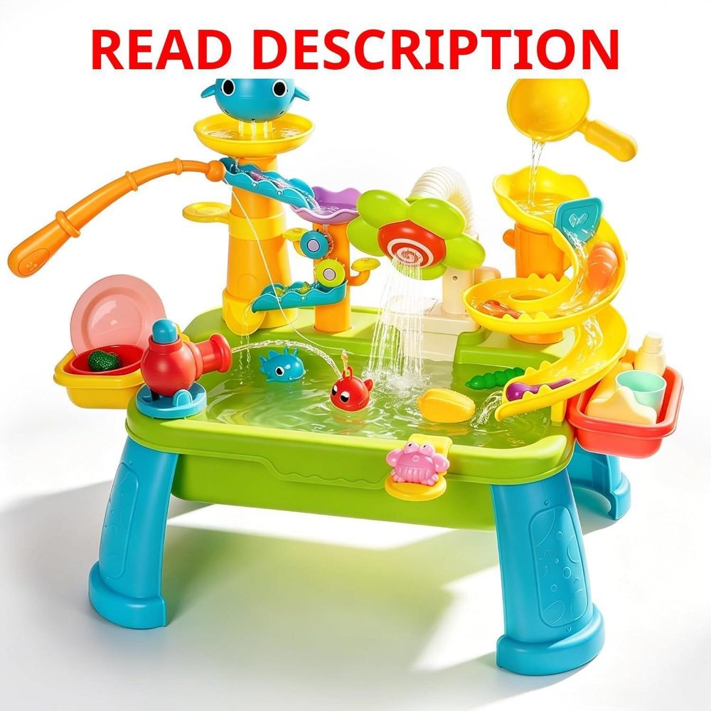 Toddler Sand Water Table with Pump Sink Toys