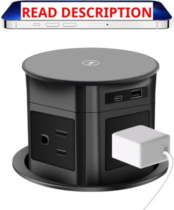 Pop-Up Outlet: 15W Wireless Charger - Black