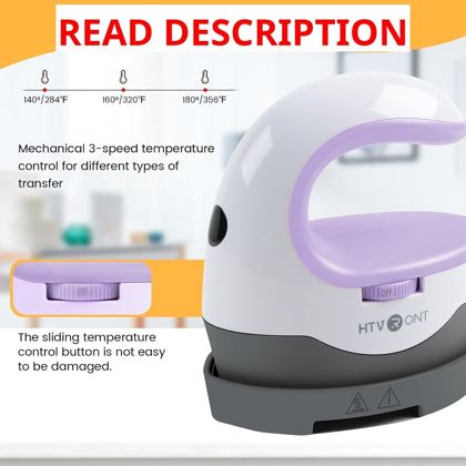 HTVRONT Mini Heat Press 3 Settings