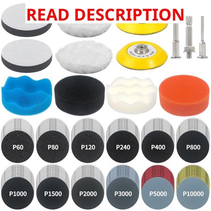 Sanding Disc Kit for Drill Wet/Dry Pads
