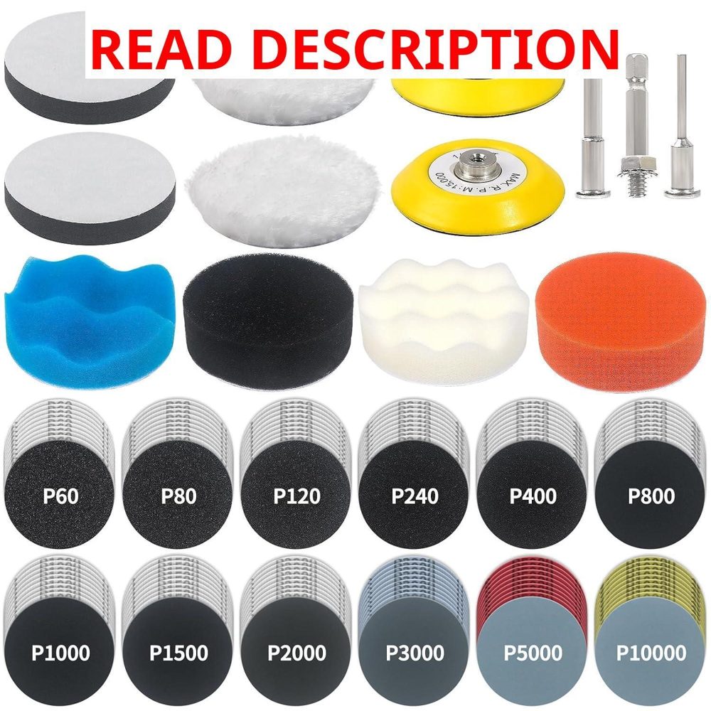 Sanding Disc Kit for Drill Wet/Dry Pads