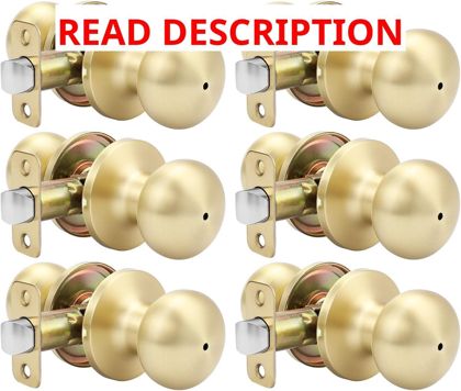Goldenwarm Brushed Gold Interior Knobs 6 pack