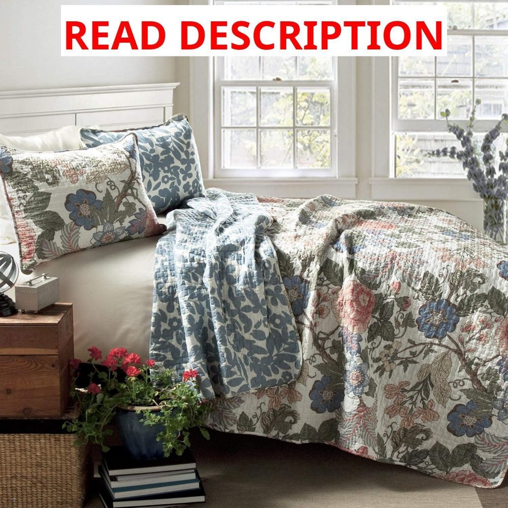 Lush Decor Sydney Quilt Set King (Green)