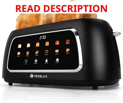 Tesslux 4-Slice Toaster 1300W Black