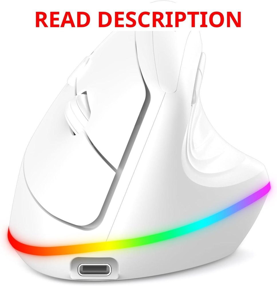 TECKNET RGB Bluetooth Ergonomic Mouse 4800 DPI