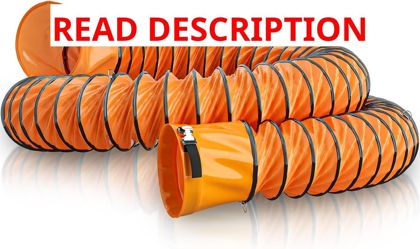 Hon&Guan 16ft Hose for 8" Portable Fan Blower
