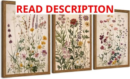 AVEC 3-Piece Wildflower Canvas 12x16