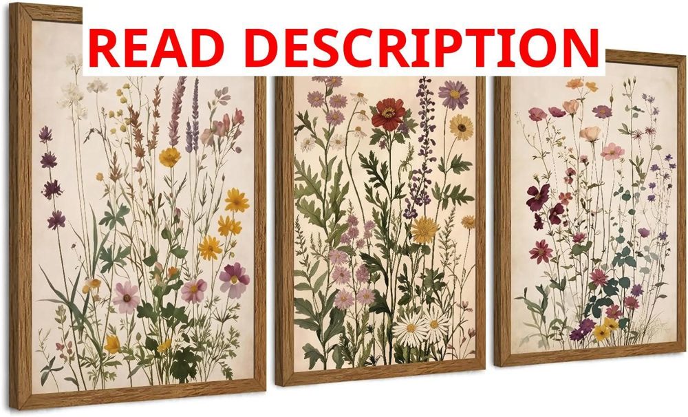 AVEC 3-Piece Wildflower Canvas 12x16
