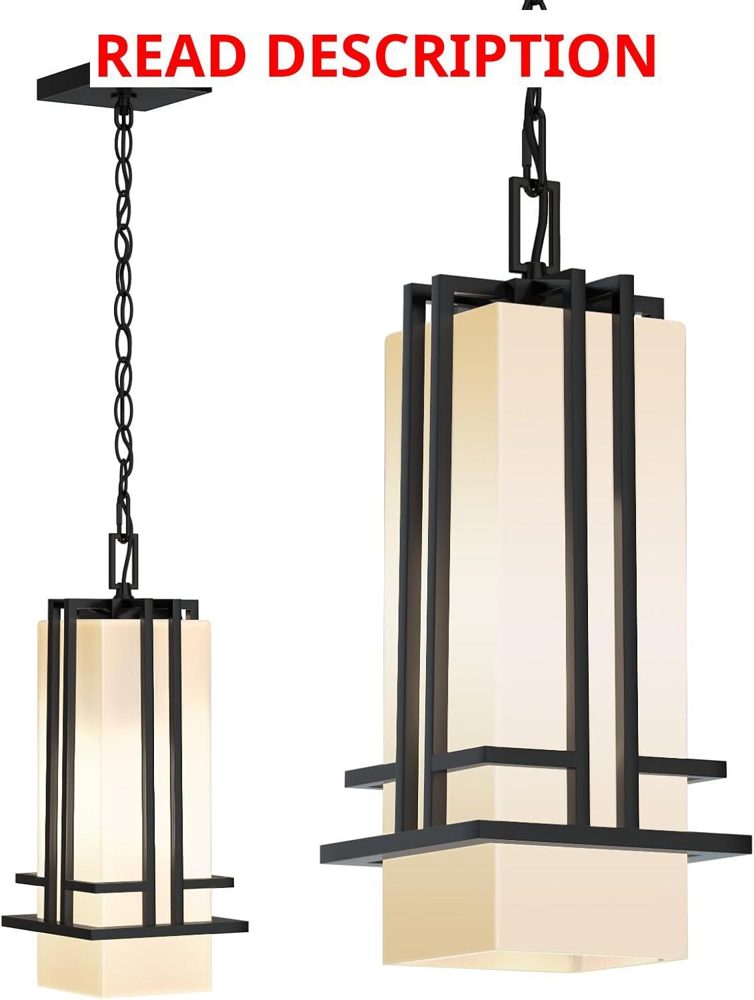 Outdoor Pendant Light Aluminum Black Frame