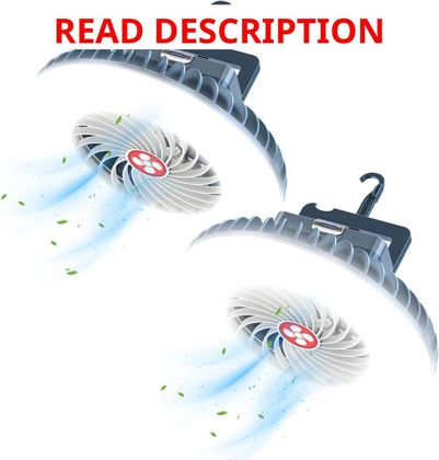 XTAUTO Camping Fan with LED Lantern 2-pack