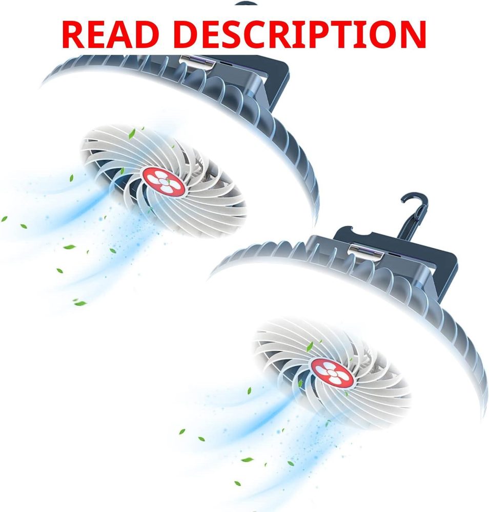 XTAUTO Camping Fan with LED Lantern 2-pack
