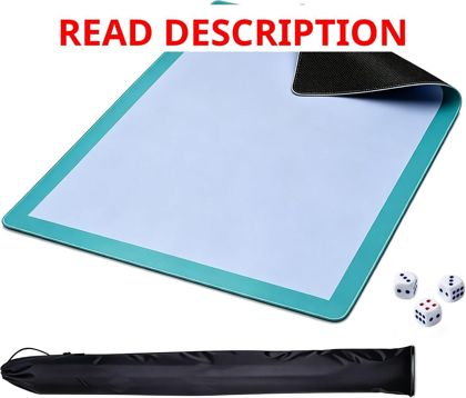 Blue Teal Mahjong Mat 31.5x31.5" 2mm Neoprene