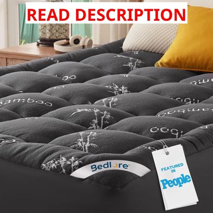 BEDLORE Queen Mattress Topper Viscose Bamboo