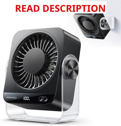 KIMMOO Table Fan 270  Rotating USB-C (Black)