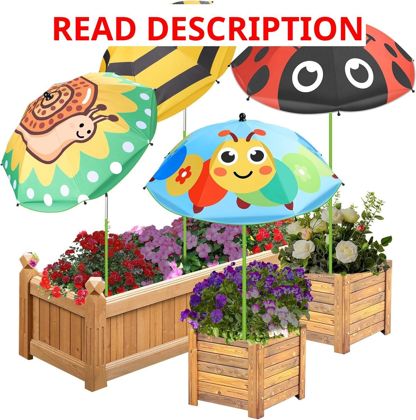 4 Pack Plant Umbrellas: 26" x 43.4" Shade