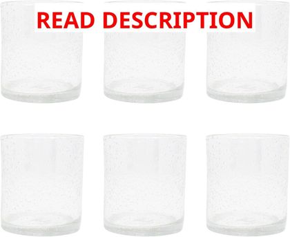 6-pack Tag Bubble Old Fashioned Glasses 15 oz