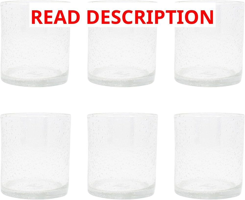 6-pack Tag Bubble Old Fashioned Glasses 15 oz