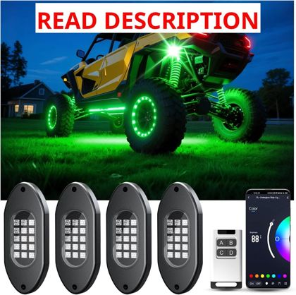 LED RGB Rock Lights for UTV 4 Pods with App