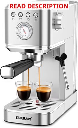 CHULUX Slim Espresso Machine with Milk Frother