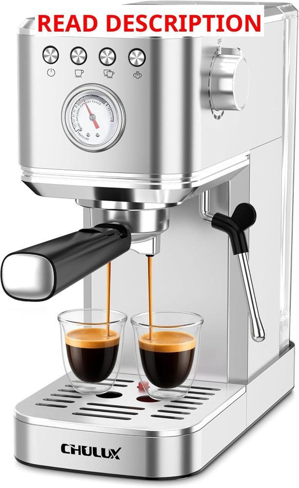 CHULUX Slim Espresso Machine with Milk Frother