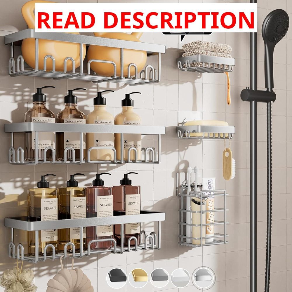 Veken Shower Caddy 6-Pack Wall Mount