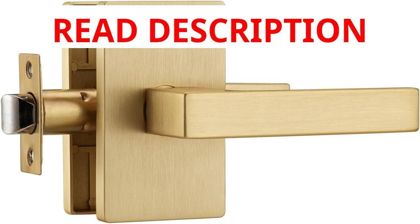 Brushed Gold Door Handles   Non-Lock Passage