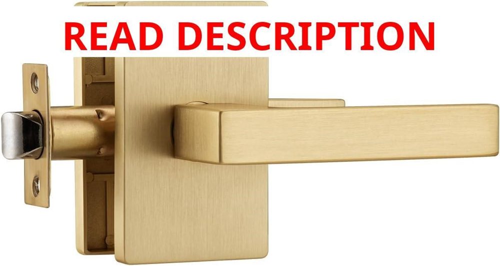 Brushed Gold Door Handles Non-Lock Passage