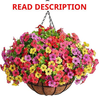InnoGear 12 Pcs Hanging Flowers UV Outdoor