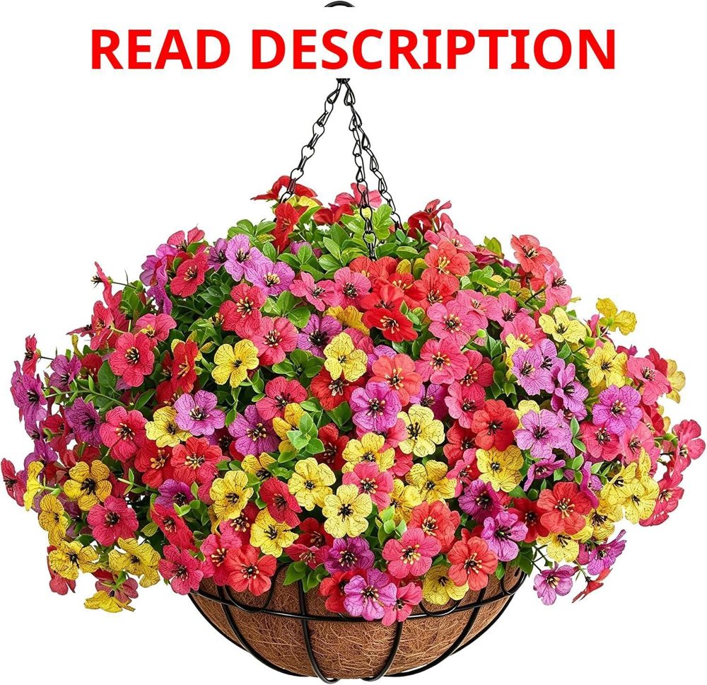 InnoGear 12 Pcs Hanging Flowers UV Outdoor