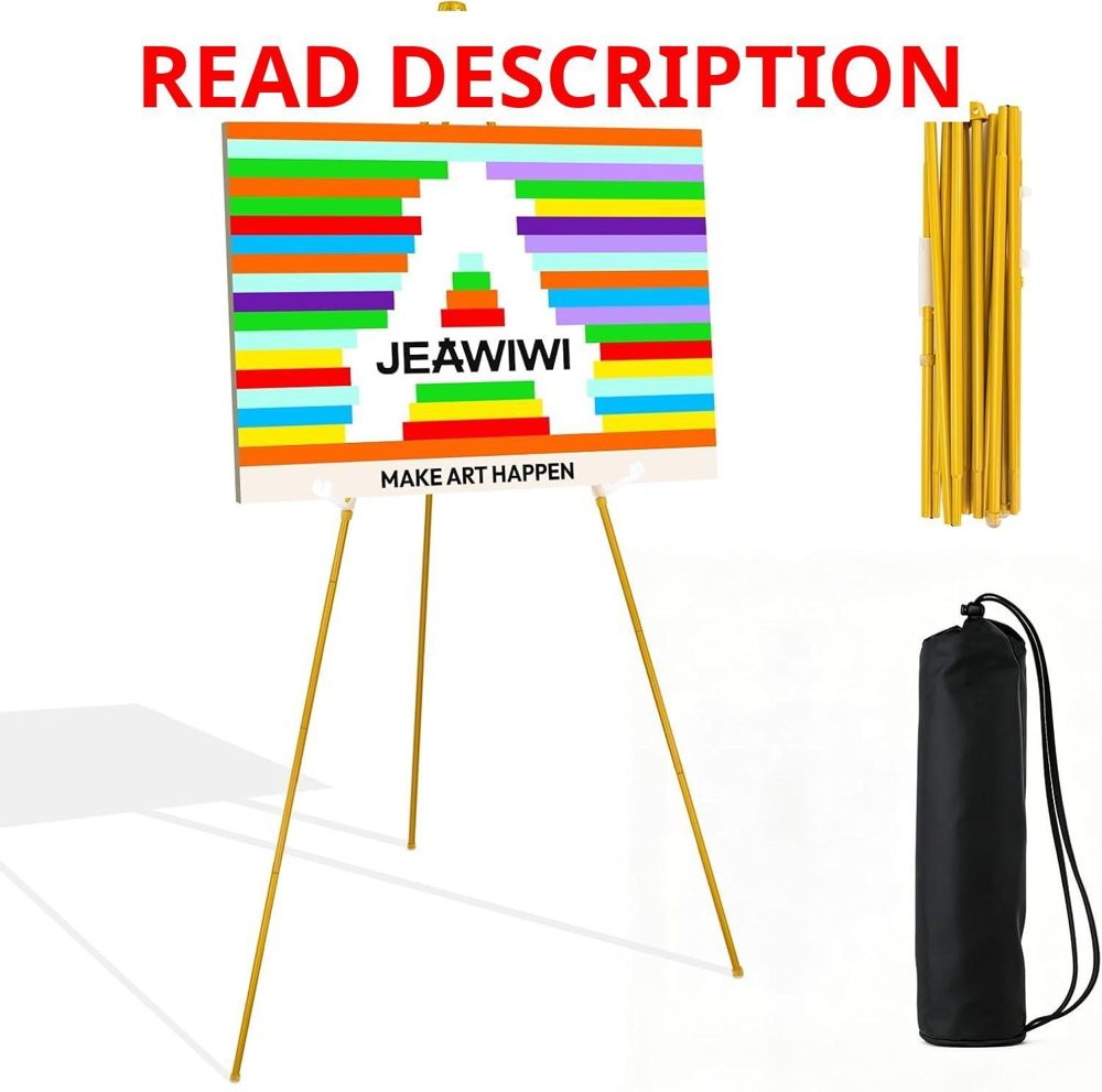 JEAWIWI 66" Lightweight Easel Stand with Bag