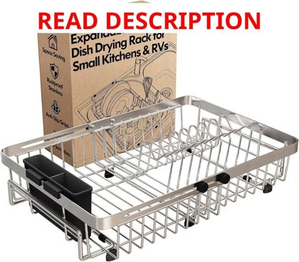 Dish Drying Rack Over Sink with Utensil Holder