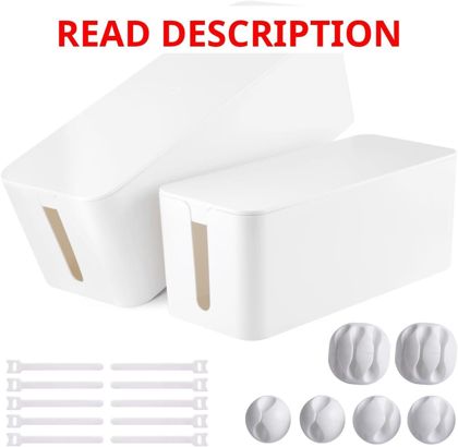 Tuwechen Cable Manager Box 2 Pack Set